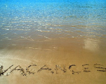 Plastic placemat holiday on the sand