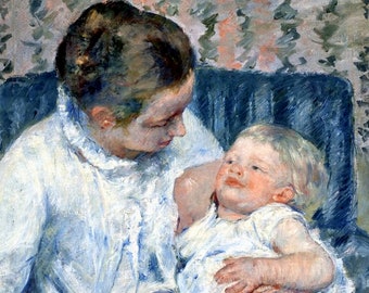 Laminated placemat Mary Cassatt Mother About to Wash Her Sleepy Child