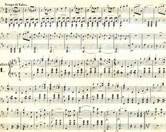 Plastic placemat sheet music