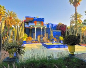 Laminated placemat Morocco Majorelle garden number 2