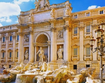 Laminated placemat Italy Rome Trevi Fountain
