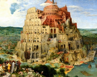 Original plastic placemat Bruegel the Elder The Tower of Babel