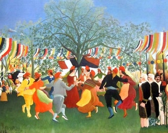 Laminated placemat Henri Rousseau A Centennial of Independence