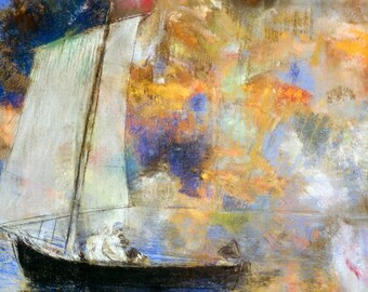 Original plastic placemat Odilon Redon Flower clouds