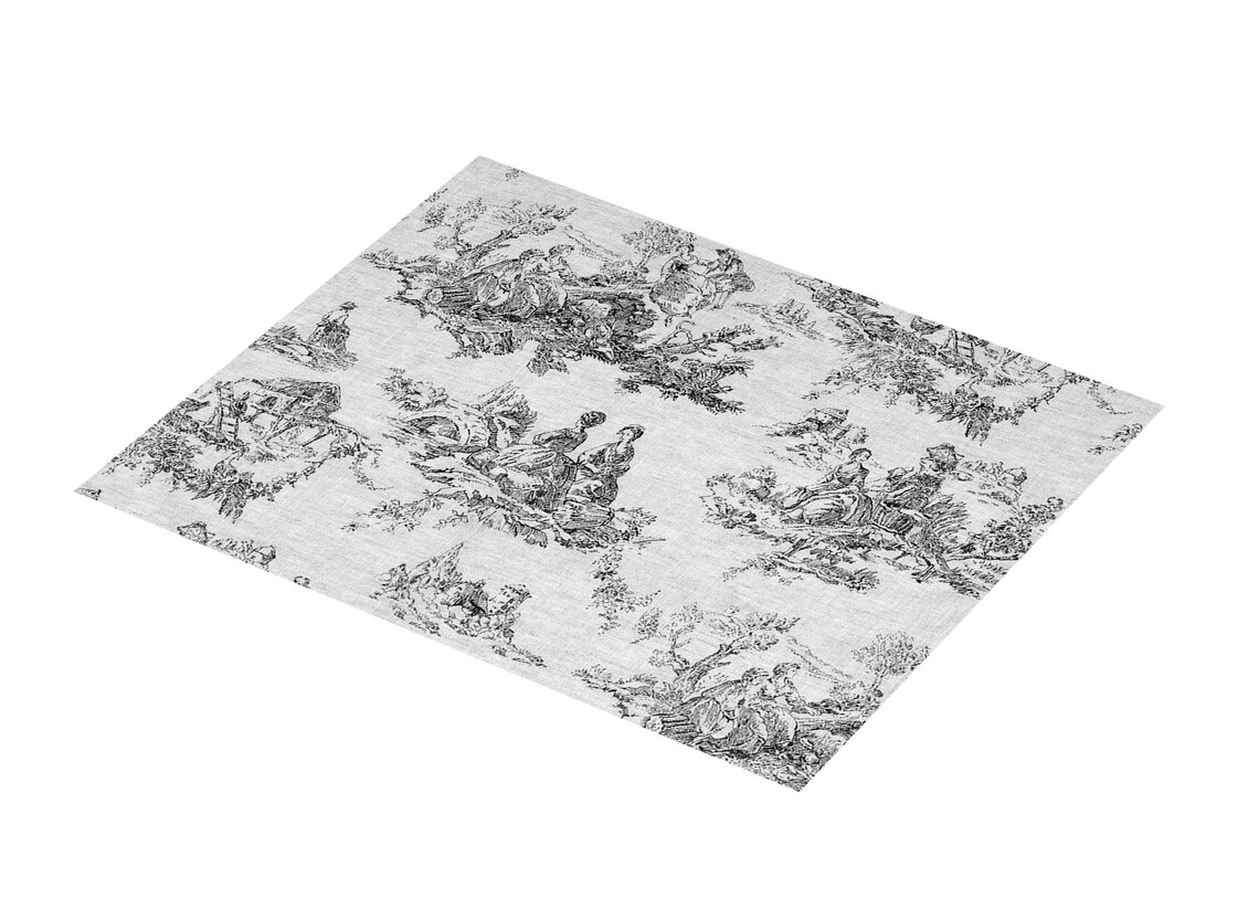 Original Plastic Placemat Black Toile De Jouy Number 3 Etsy