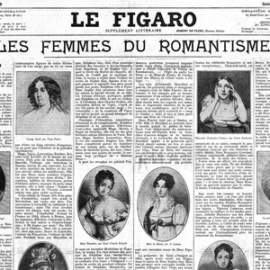 Tovagliette laminate vecchi giornali Donne del Romanticismo