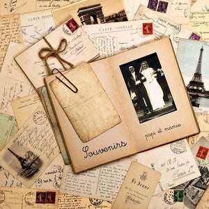 Set de table plastifié personnalisable cartes postales anciennes