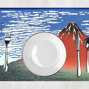 Set de table plastifié Hokusai Vue du Mont Fuji image 3