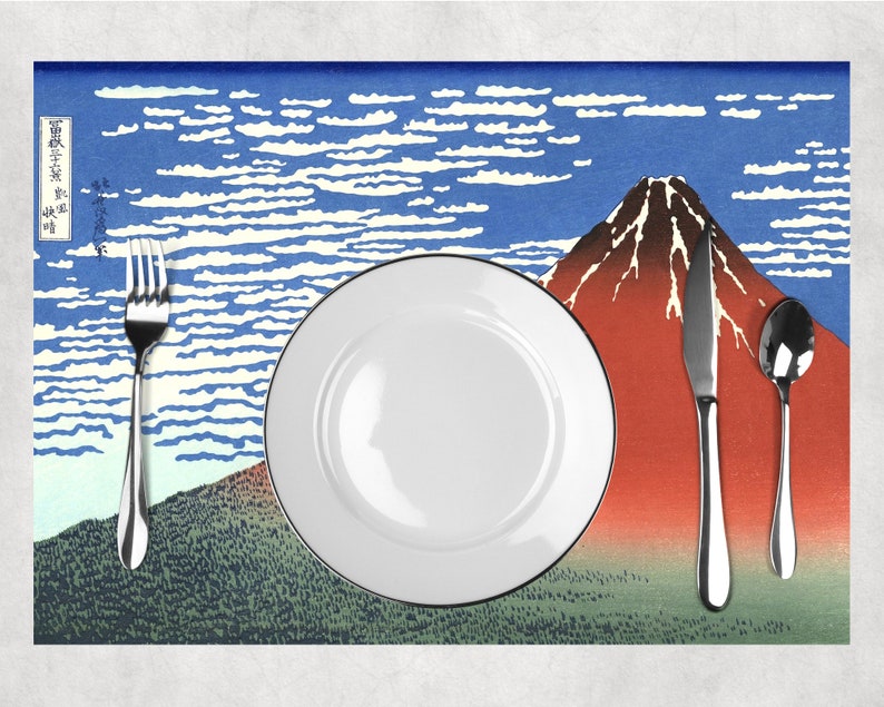 Set de table plastifié Hokusai Vue du Mont Fuji image 3