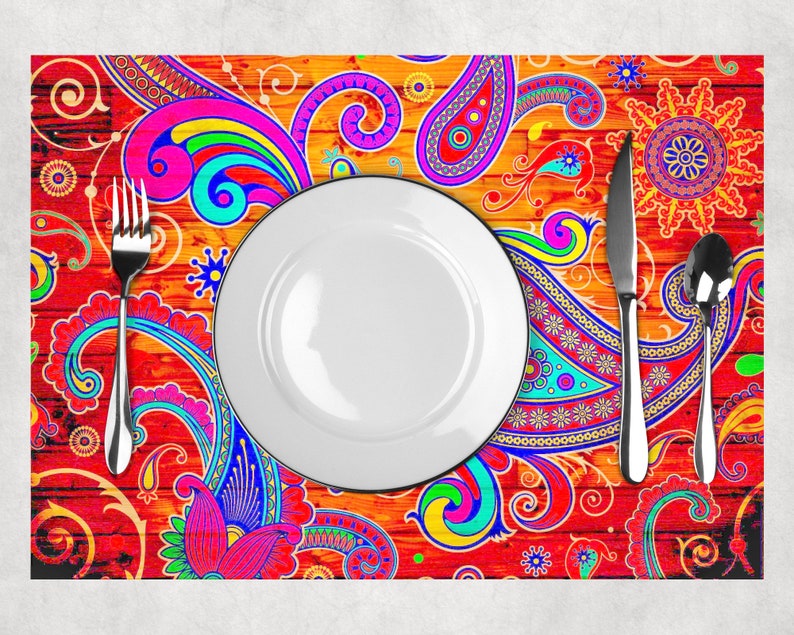 Set de table plastifié motif batik image 5