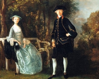 Laminated placemat Gainsborough Lady Lloyd and Her Son