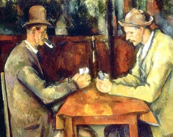 Laminated placemat Cezanne The Card Players