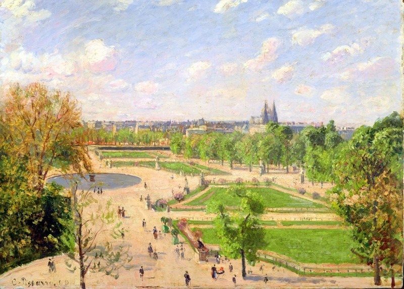 Set de Table Plastifié Pissarro Le Jardin Des Tuileries Un Matin Printemps