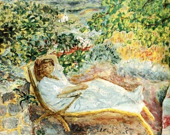 Laminated placemat Bonnard The Nap in the garden
