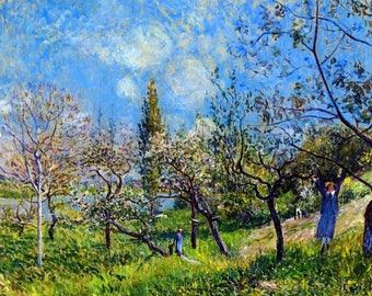 Laminated placemat Sisley "spring orchard "