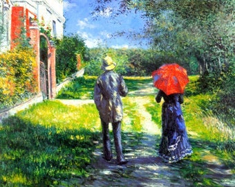 Original plastic placemat Caillebotte "The Path Uphill"
