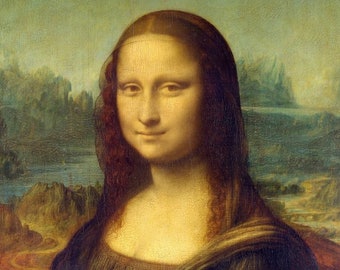 Original plastic placemat Leonardo da Vinci Mona Lisa