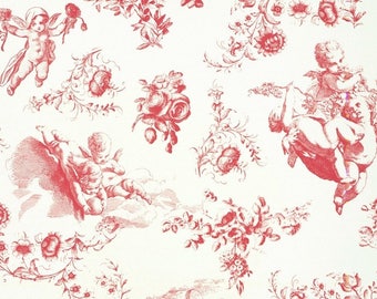 Original plastic placemat red "Toile de Jouy" 2