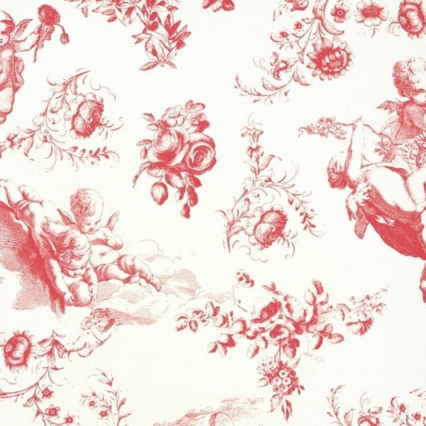Set de table plastifié motif toile de Jouy rouge numéro 2