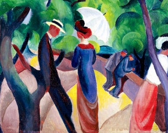 Laminated placemat Macke Promenade