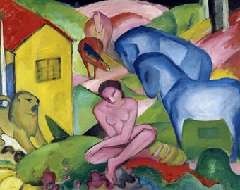 Laminated placemat Franz Marc The Dream