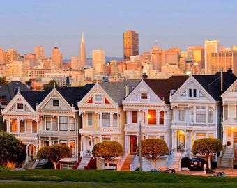 Laminated placemat United States San Francisco Alamo Square