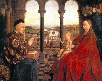 Laminated placemat Van Eyck "Madonna of Chancellor Rolin"