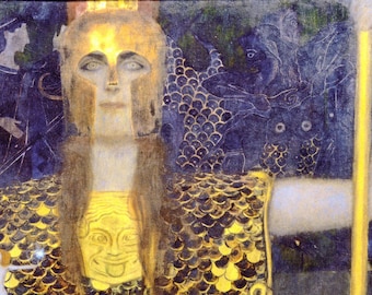 Original plastic placemat Klimt "Pallas Athena"