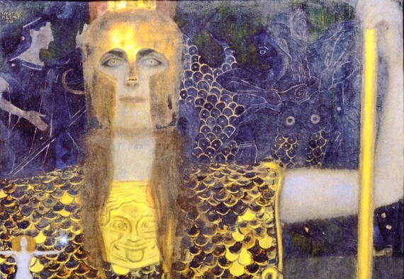 Original Plastic Placemat Klimt Pallas Athena Etsy Original Plastic Placemat Klimt Pallas Athena Etsy