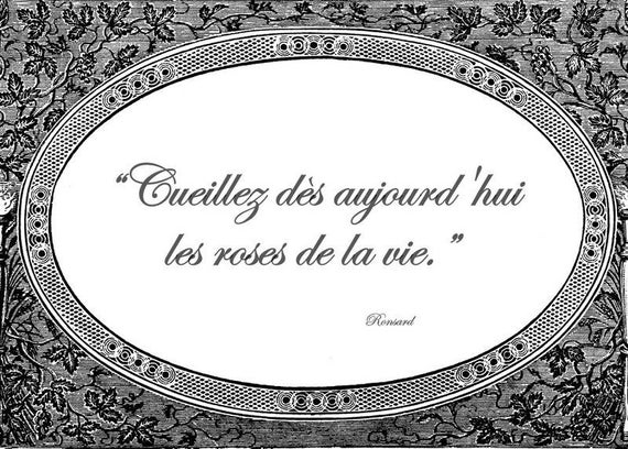 Baroque Laminated Table Set Quote Ronsard Etsy Canada