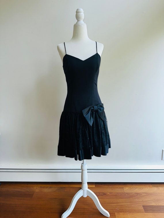 80s Black Party Dress by De Laru by Joseph Lara |… - image 1
