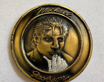 New 1984 Michael Jackson Portrait Glitter Glove Vintage Belt  display picture 2