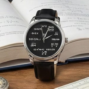 Mathe Armbanduhr, Mathe Lehrer Geschenk, Techniker Geschenk, Geeky Nerd Accessoire für Sie oder Ihn, Wissenschaft Liebhaber Uhr, Abschlussgeschenk