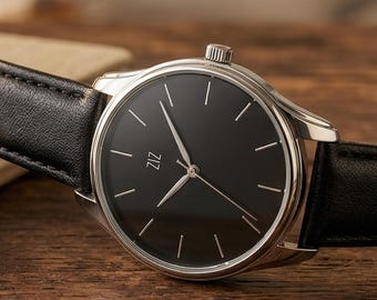 Reloj clásico blanco y negro / Reloj clásico negro / Reloj unisex / Reloj minimalista / Relojes de regalo para mujer / Reloj minimalista negro / Reloj moderno