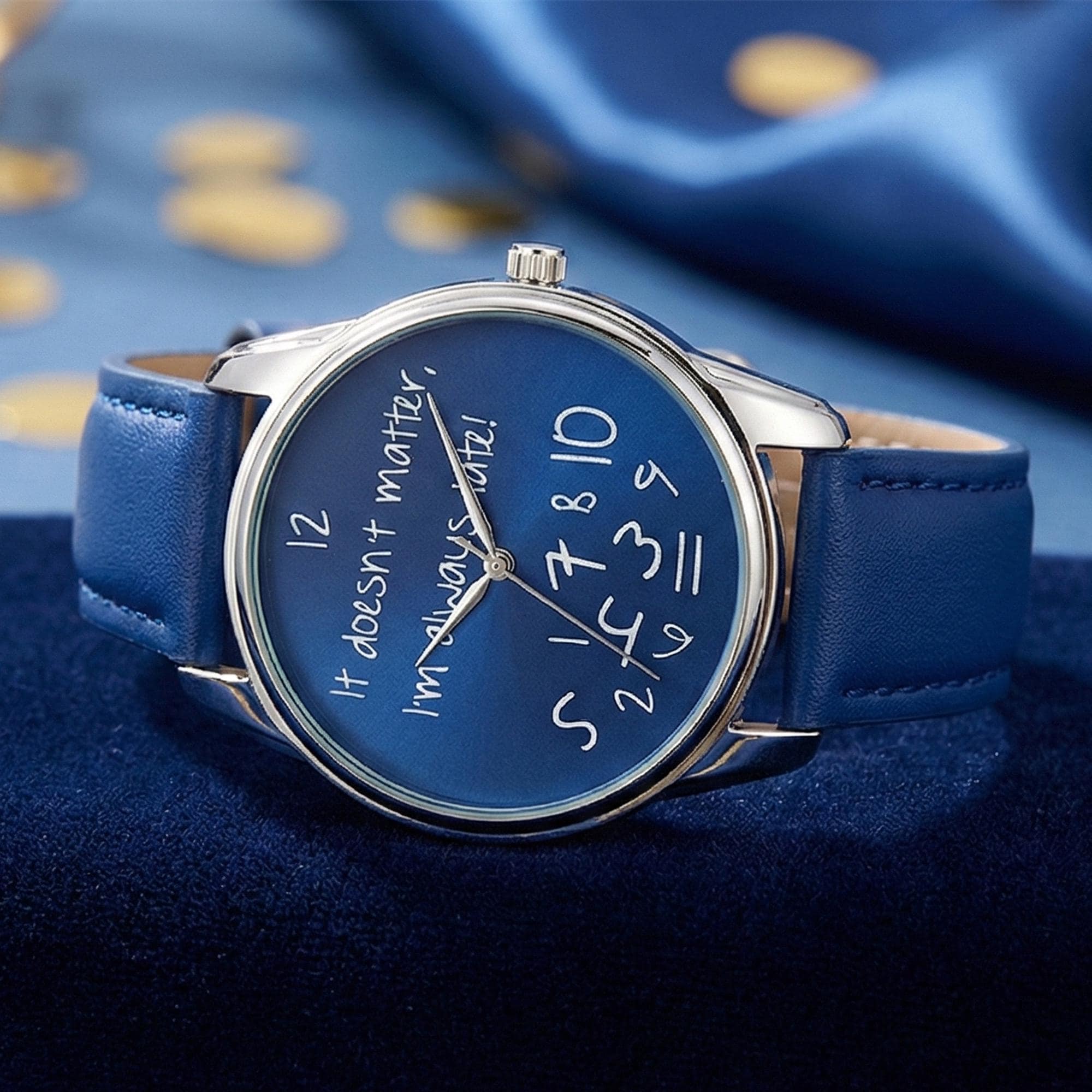 Montre Unisexe Geneva - Boîtier Acier 45mm - Cadran Noir - Bracelet Acier - Neuf