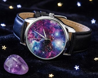 Galaxy Watch/ Space Watch / Outer Space Sun Planets Watch / Unisex Wrist Watch / Women Gift Watches / Men's Watch/ Astronomy Watch / Planets