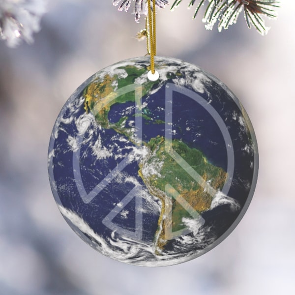 World Peace Christmas Ornament | Ceramic Keepsake Ornament | 1-Pack