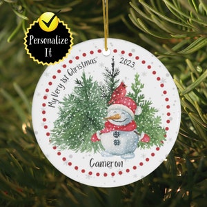 Personalize It! Baby’s 1st Christmas Ornament | 1-Pack | Ceramic Keepsake Ornament