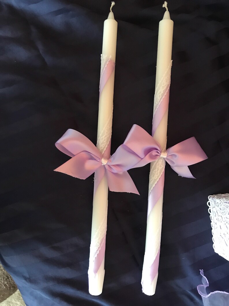 Baptism candles christening candles set lambades orthodox Etsy