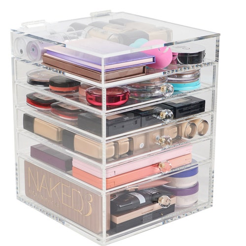 Clear Acrylic Makeup Organizer Beauty Cube Etsy