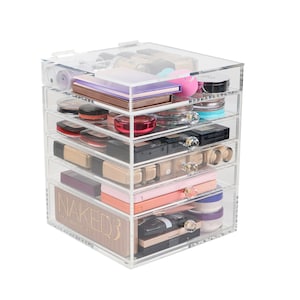 Clear Acrylic Makeup Organizer Beauty Cube image 1