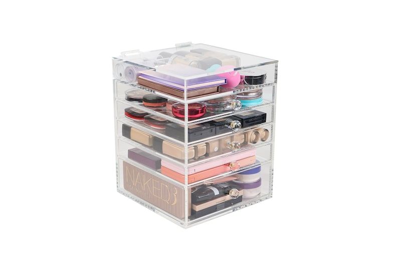 Clear Acrylic Makeup Organizer Beauty Cube image 1