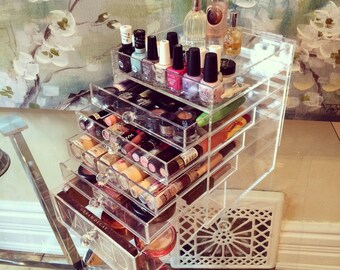 Clear Acrylic Makeup Organizer Beauty Cube