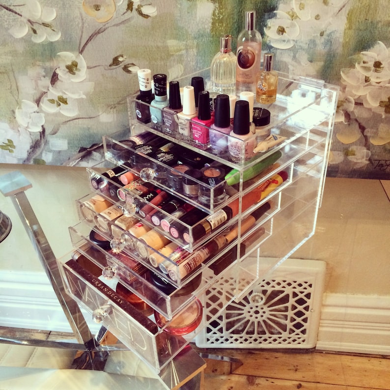 Clear Acrylic Makeup Organizer Beauty Cube image 2