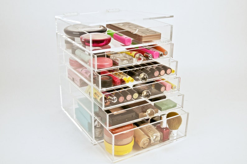 Clear Acrylic Makeup Organizer Beauty Cube Etsy