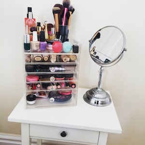 Clear Acrylic Makeup Organizer Beauty Cube image 4