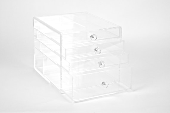 Clear Acrylic Makeup Organizer 4 Drawers 