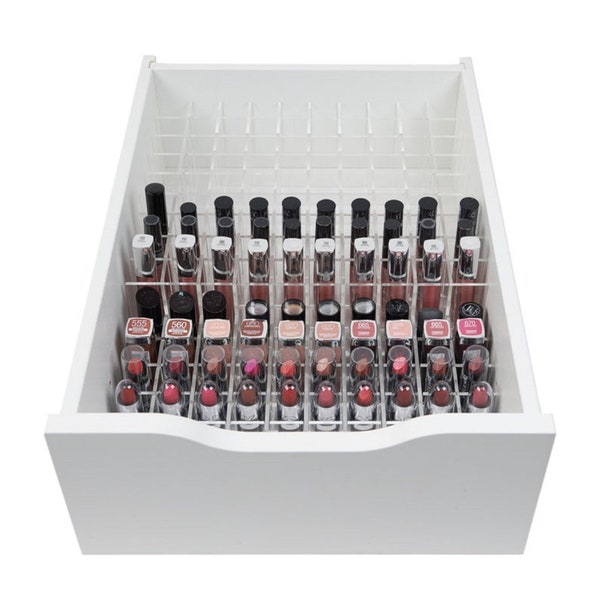 Acrylic Makeup Organizer Lipstick Storage Divider Ikea Drawer