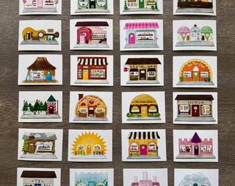 Láminas ACEO, Tiendas diminutas, Libros de café con flores, Láminas de tarjetas de arte, Ediciones de tarjetas de artista, Serie de tarjetas de intercambio de artistas, Mini láminas de arte de 2,5” x 3,5”