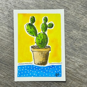 Cactus Trading Card - Etsy